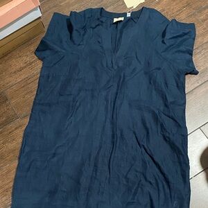 Elie Tahari Navy Midi Dress